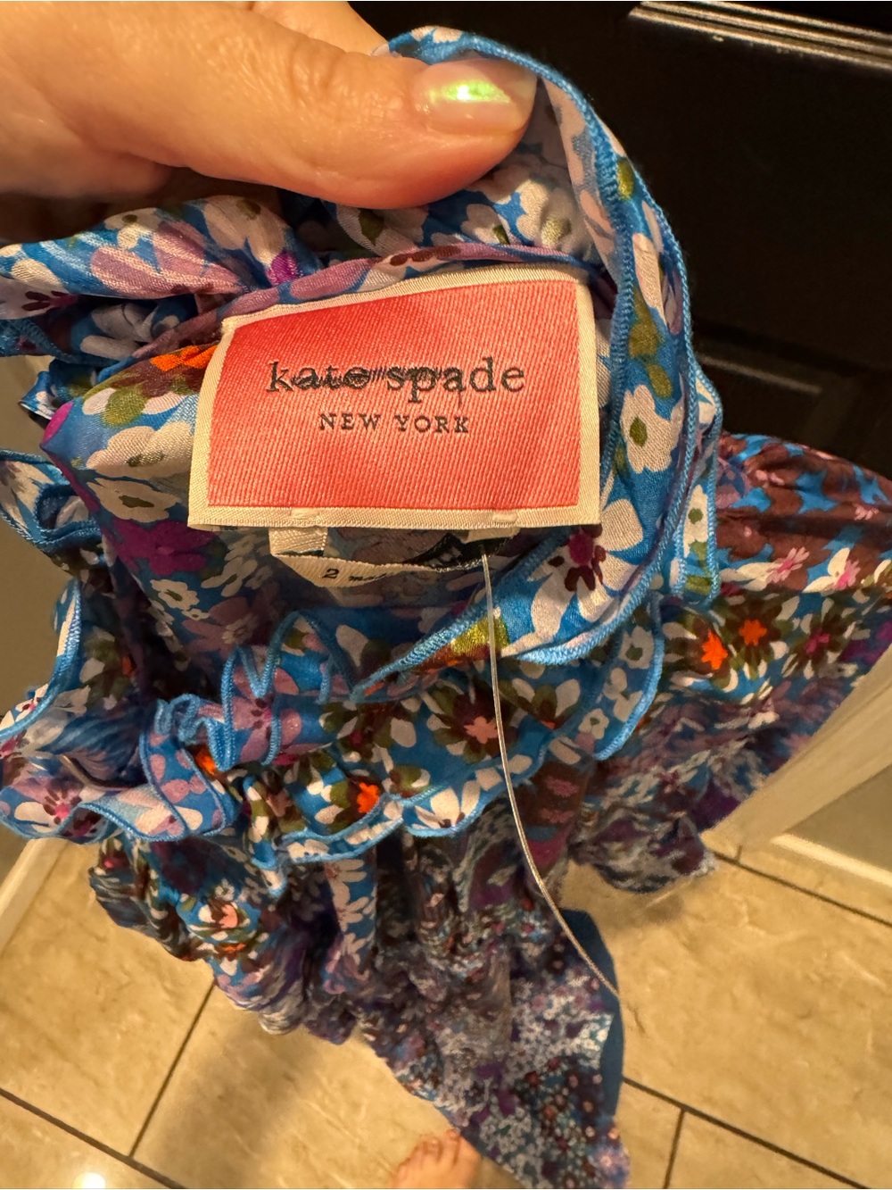 kate spade Pacific Petals Chiffon Dress- NWOT - Picture 7 of 8